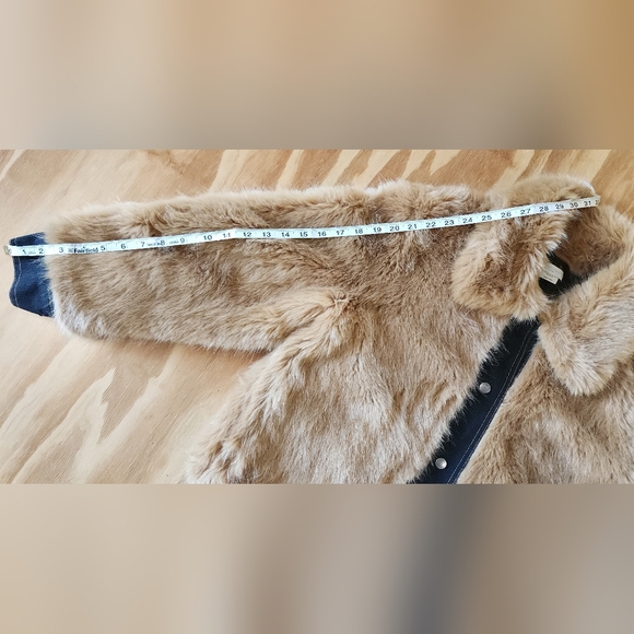 COPY - Stella McCartney Faux Fur Jacket with Denim Detail Trim - Picture 9 of 16